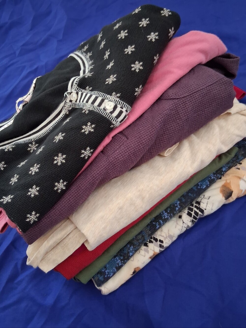Assortment Of 9 Women Long Sleeve Shirt Tops Size Fit L/XL Mix Brands